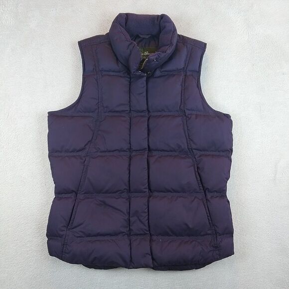 Eddie Bauer Premium Quality Goose Down Vest Women's XS Purple Puffer - Picture 1 of 11
